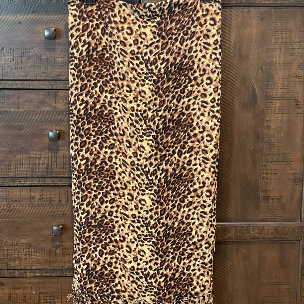 Leopard Print Women's Swim Sarong Coverup